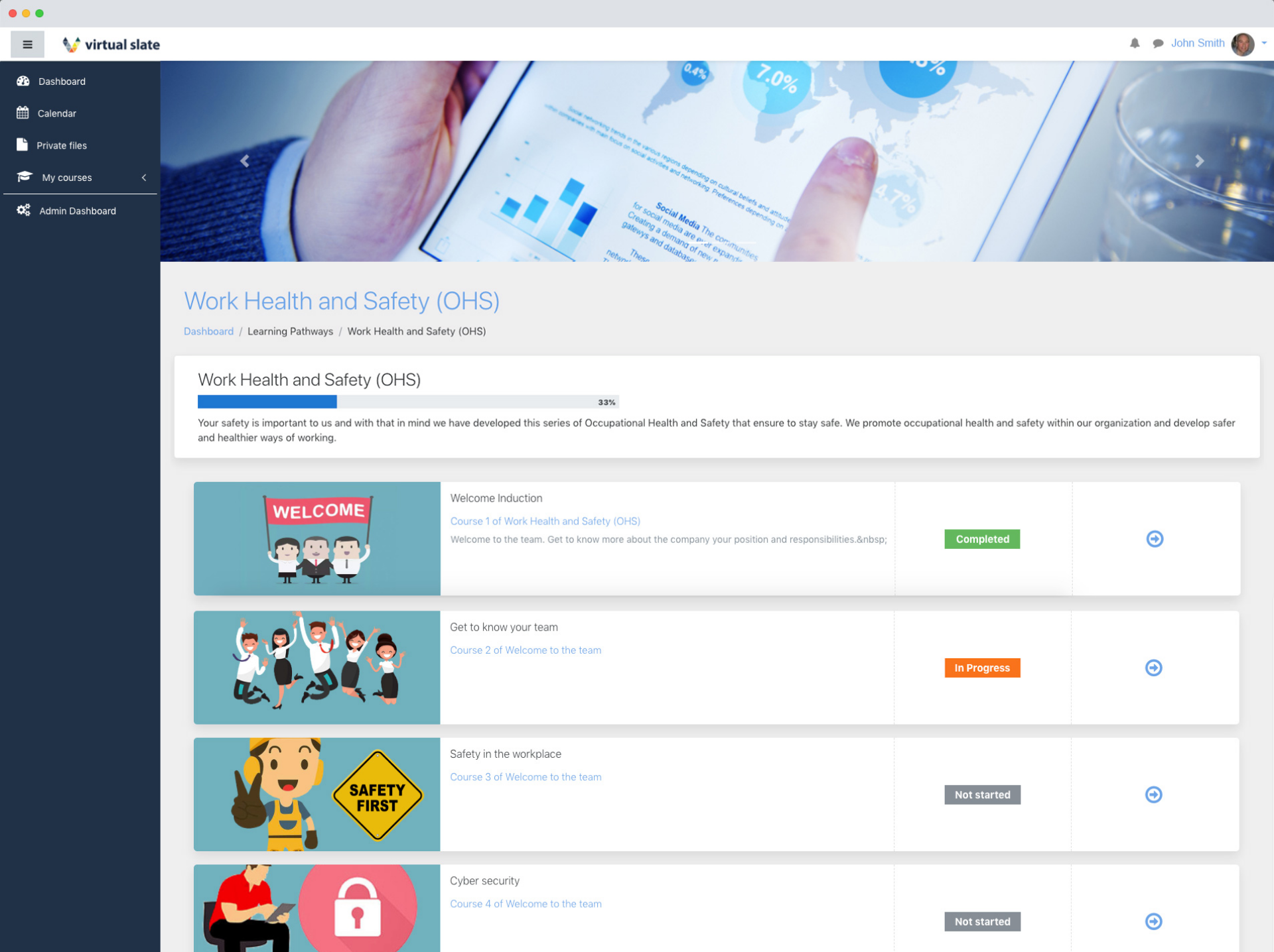 screenshot of Virtual Slate